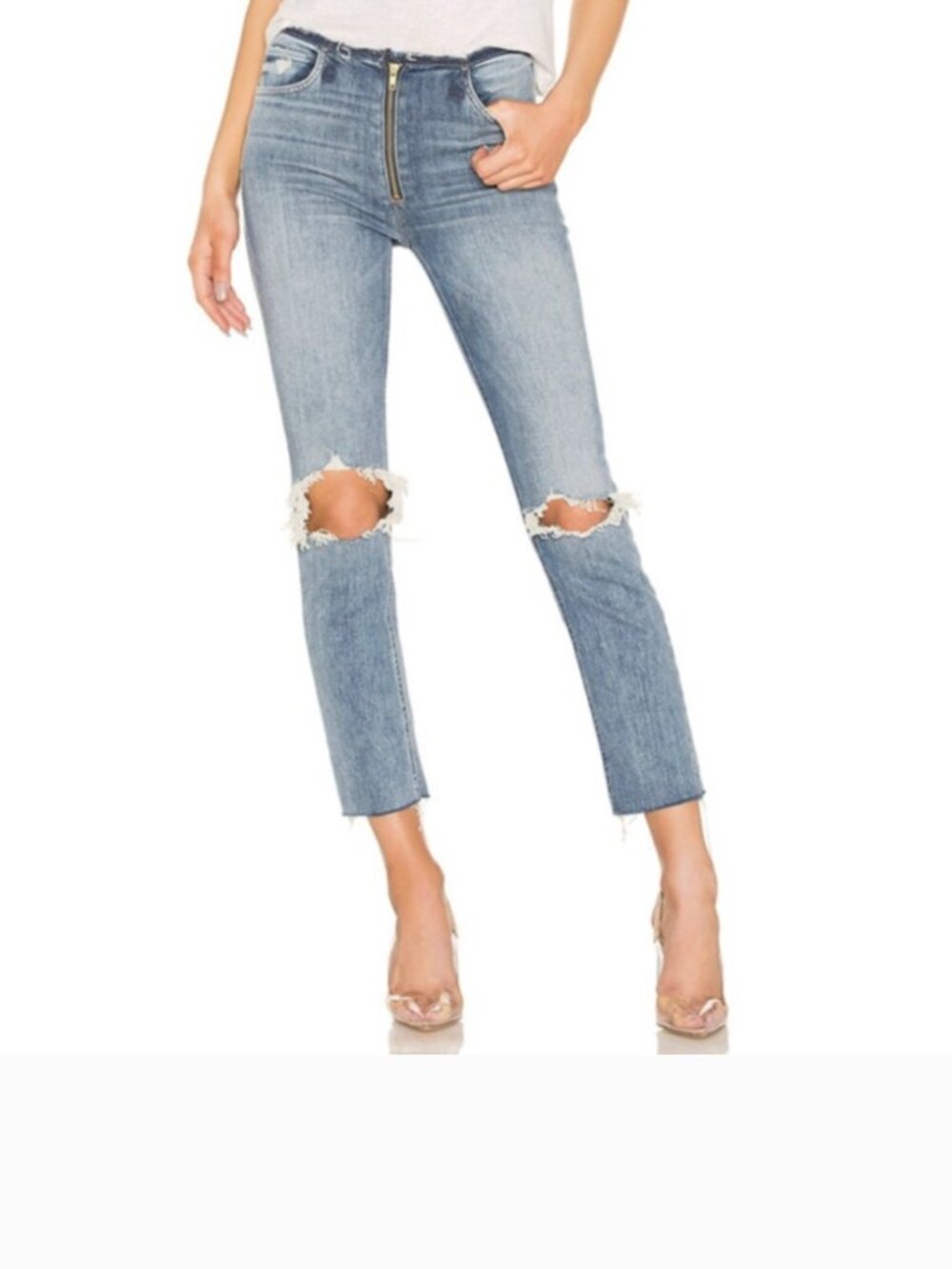 MOTHER The Dazzler XYZ Double Fray Jean Helter Skelter Size 25